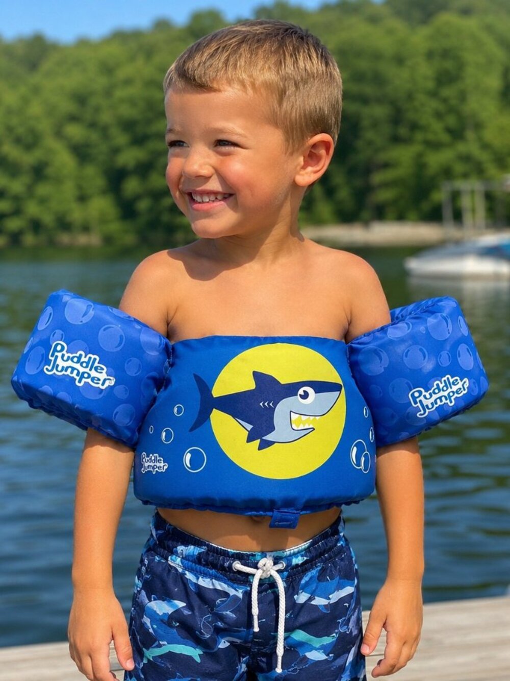 Puddle Jumper Original Child Life Vest Shark Blue Coast Guard Approved NWT 33–55